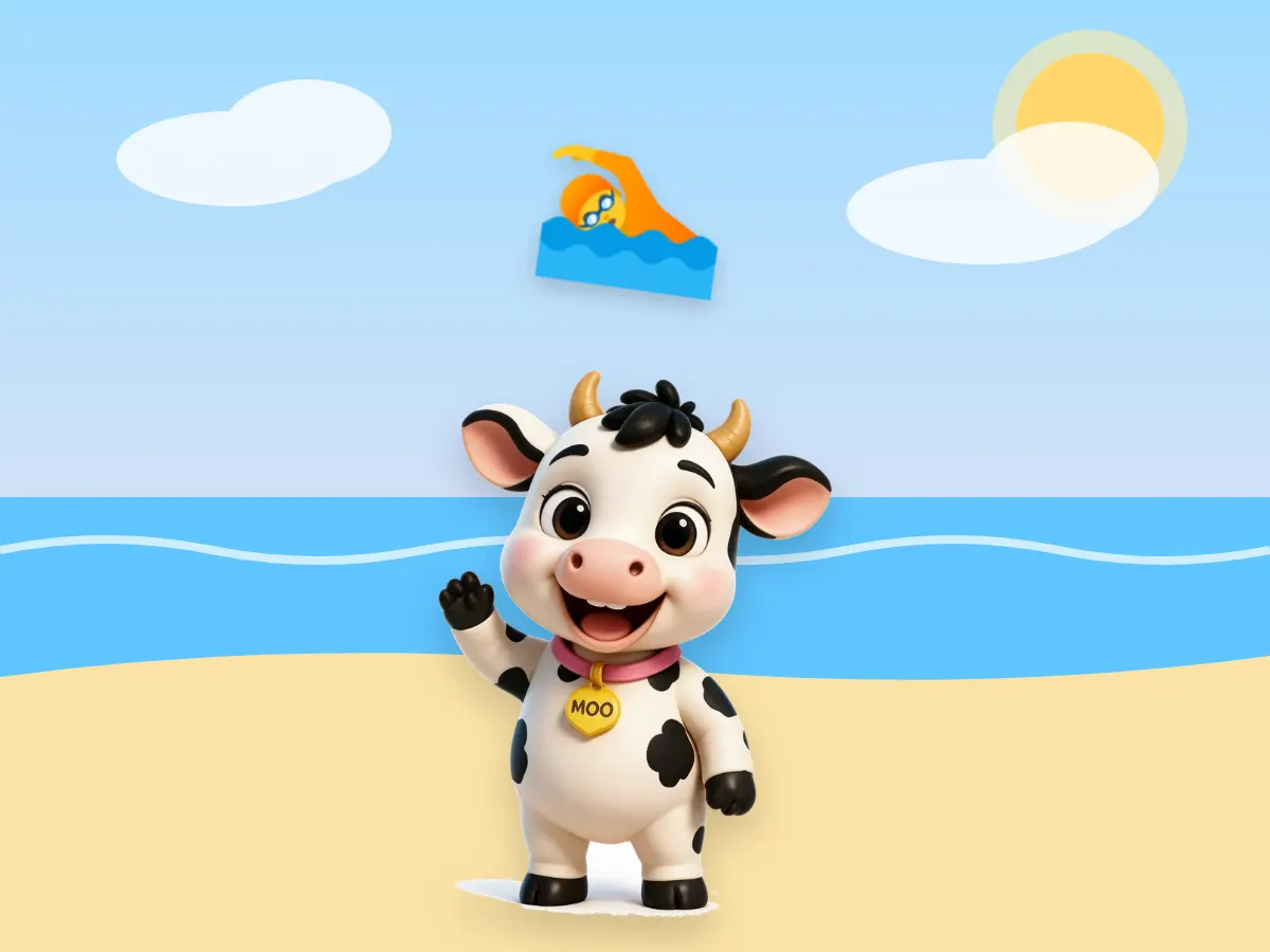 Moo Learns to Swim, page 5