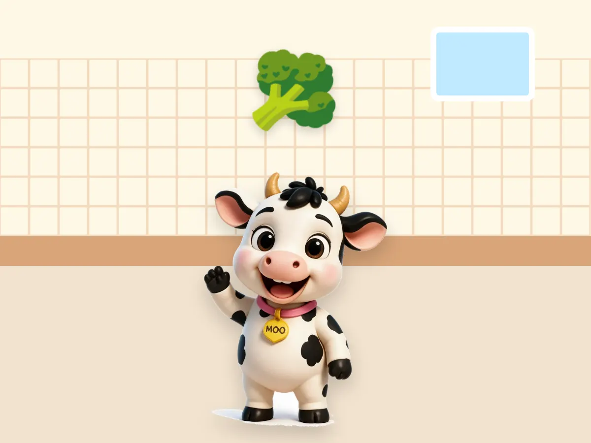 Moo Tries a New Food